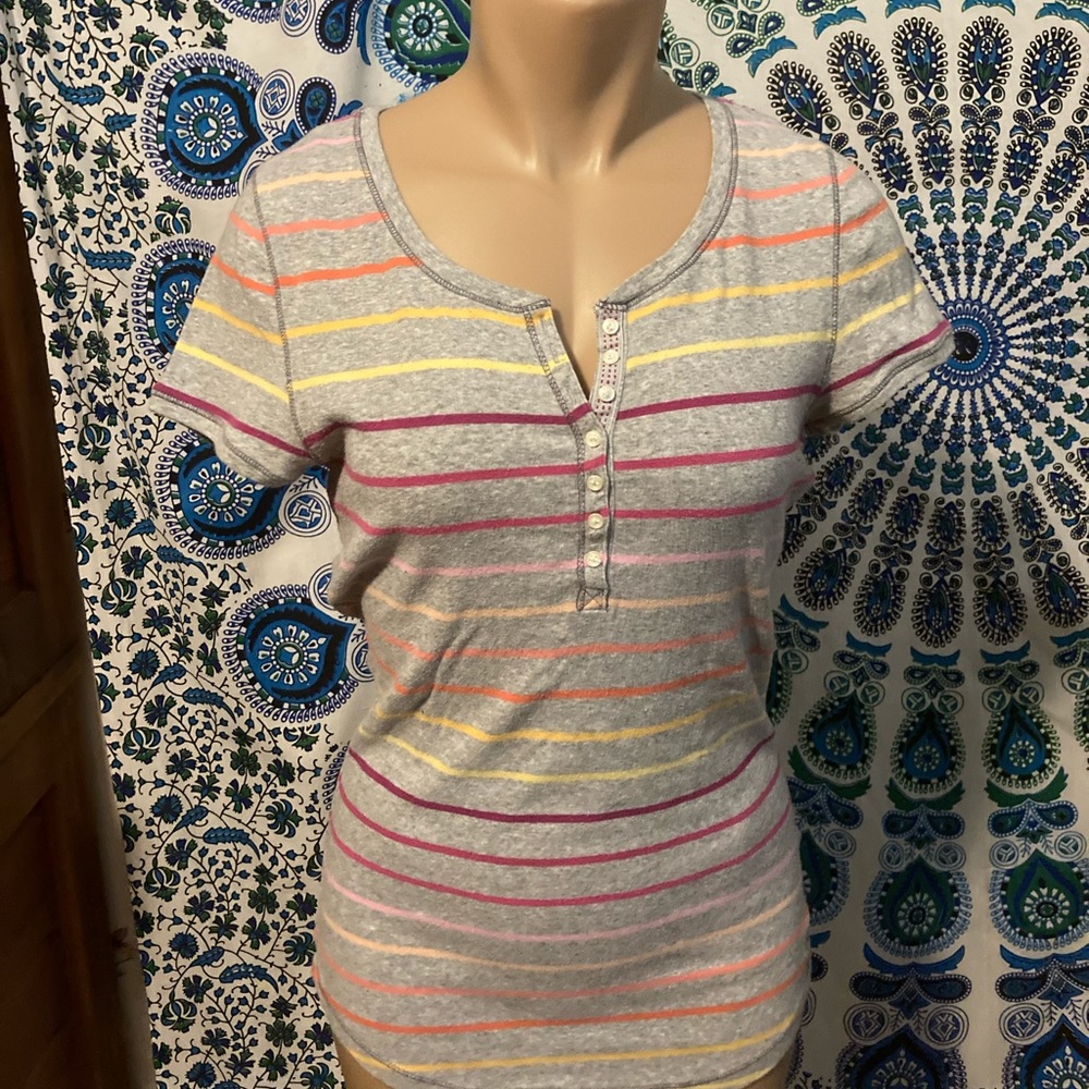 Rainbow striped t shirt